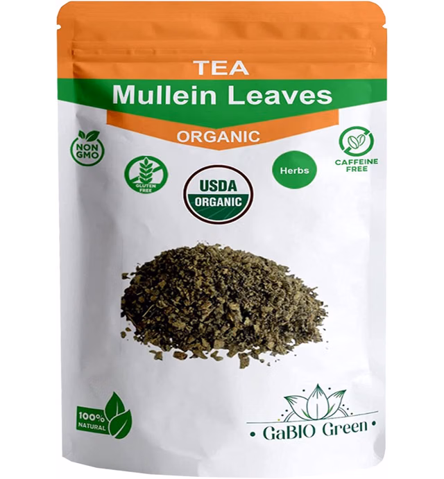 Organic Mullein Leaf, Dried Herbs,Mullein dried cut and sifted, Gordolobo,Verbascum Thapsus. (1oz)