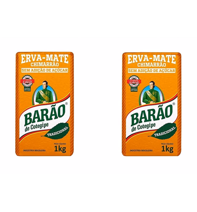 Erva Mate - Barao - 1kg By BRCOFFEE, 2.2 Pound (Pack of 2)