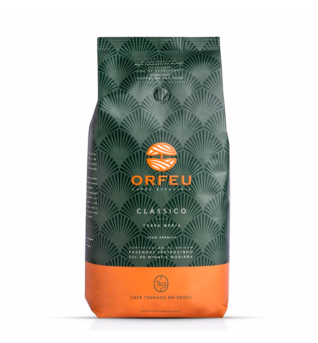 Orfeu Special Coffee Classic Roasted Beans, 100% arabica, Medium Roast, 1kg (2.2 lbs)