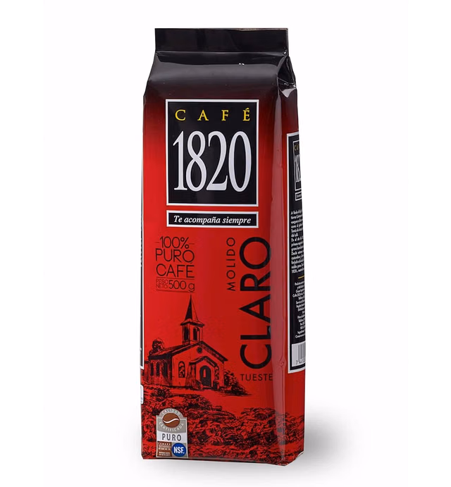 Café 1820 - Light - Premium Ground Coffee 100% Arabica Costa Rican Light Roast Coffee Grounds, High Altitude Coffee With Fruity Notes & Acidity 18 oz