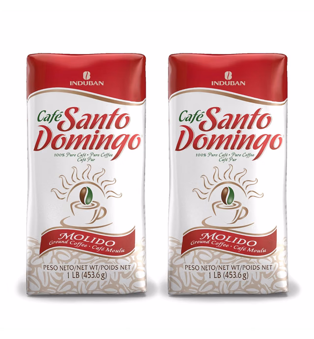 Santo Domingo Coffee, 16 oz Bag, Ground Coffee, Medium Roast - Product from the Dominican Republic (Pack of 2)