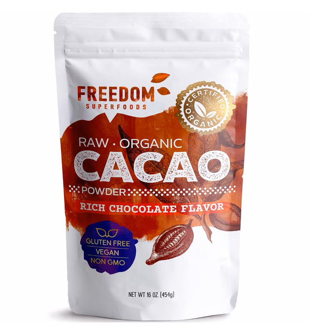 Organic Raw Cacao Powder - Rich Chocolate Flavor - Pure, Dark, and Unsweetened - 16 Ounce - Vegan, Non-GMO, Keto - Gluten-Free Baking - Premium Natural Cocoa Powder