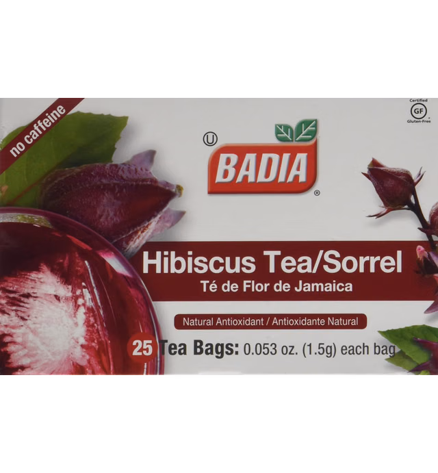 Badia Hibiscus Tea, 2 Pack (Each 25 Bags)