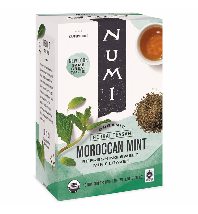 Numi Organic Tea Moroccan Mint, 18 ct
