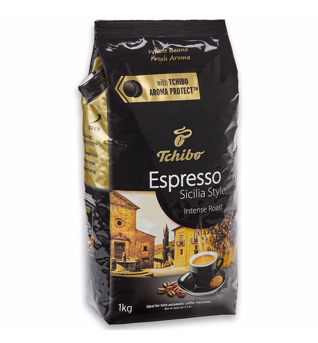Tchibo Whole Bean Coffee, Espresso Sicilia Style, 35.3 Ounce