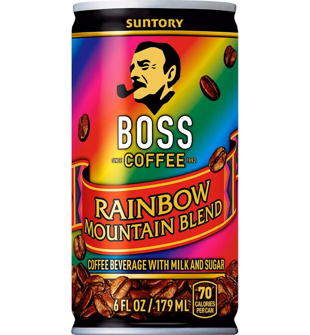 BOSS Coffee by Suntory – Rainbow Mountain Blend Japanese Flash Brew Coffee, 6oz 12 Pack, Imported from Japan, Espresso Doubleshot, Ready to Drink, Contains Milk, No Gluten