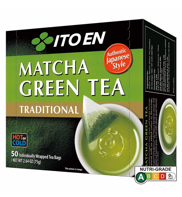 Ito En Traditional Matcha Green Tea 50 Count Zero Calories, Caffeinated