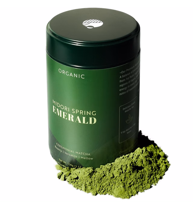 Midori Spring Organic Authentic Japanese Ceremonial Matcha Powder Radiation Free, USDA Organic, Kosher, Vegan