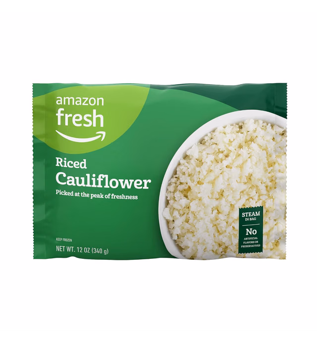 Amazon Fresh - Steamable Riced Cauliflower, 12 oz