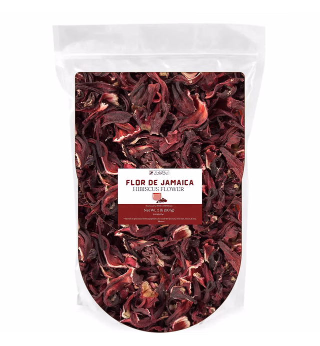 Hibiscus Flowers 2lbs Dried Hibiscus Flower for Tea 32 oz Hibiscus Tea loose leaf, Mexican Agua Fresca, Flor de Jamaica, Jamaica Flower, Hibiscus Tea, Roselle Leaves, Hibiscus Leaves and Bulk Tea