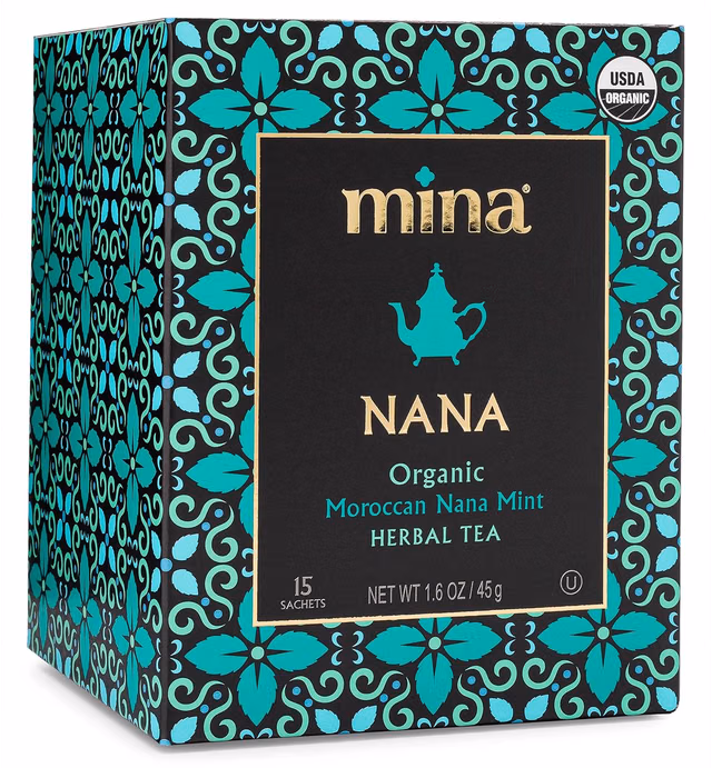 Mina Nana, Organic Moroccan Nana Mint Herbal Tea, 15 Biodegradable Sachets
