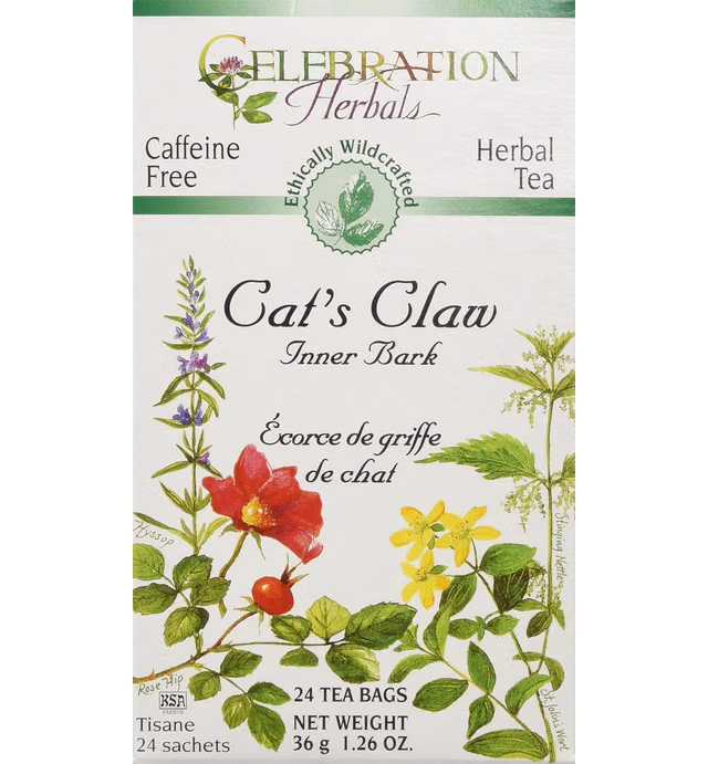 Celebration Herbals Cat's Claw Inner Bark, 24 Herbal Tea Bags
