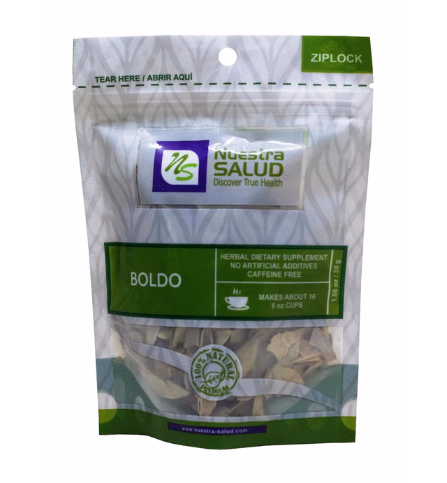 Nuestra Salud - Boldo Leaves Tea - Herbal Tea - from Peru - For the Maintenance of Good Health - (30g) - 100% Natural Herbal Infusion