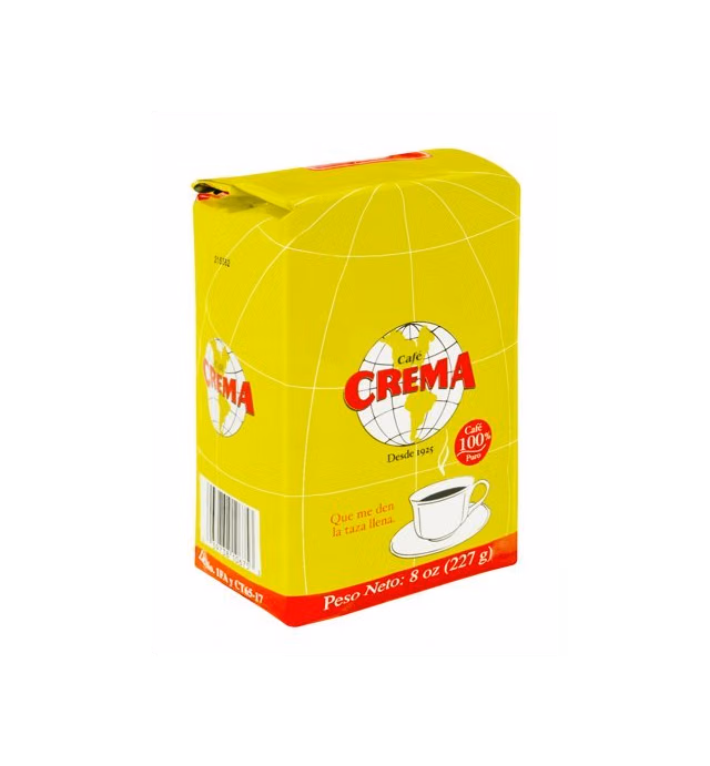 Café Crema Ground Coffee from Puerto Rico, 8 ounce bag