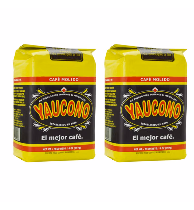 Yaucono Ground Coffee Bagged, 14 Ounce (Pack of 2)