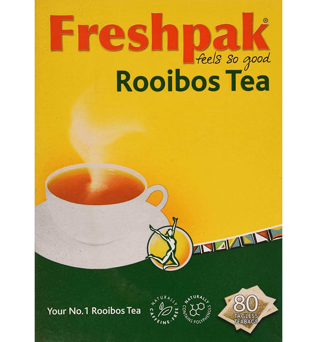 Freshpak Pure Rooibos Tea 80 Tagless Bags, Pure Rooibos and No Rooibos Infusion, New Packaging (Pack of 3)