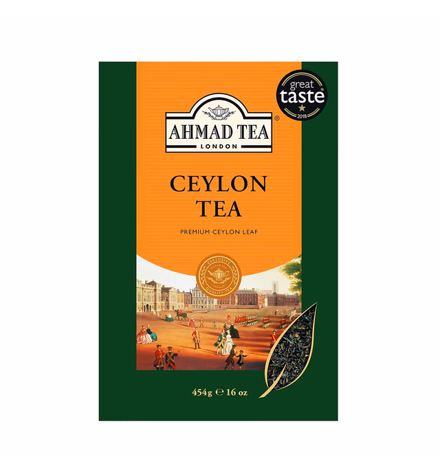 Ahmad Tea Black Tea, Ceylon Loose Leaf, 454g - Caffeinated & Sugar-Free
