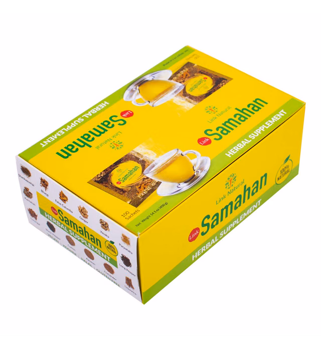 100 Link Samahan Ayurvedic Herbal Tea Packets Sri Lankan