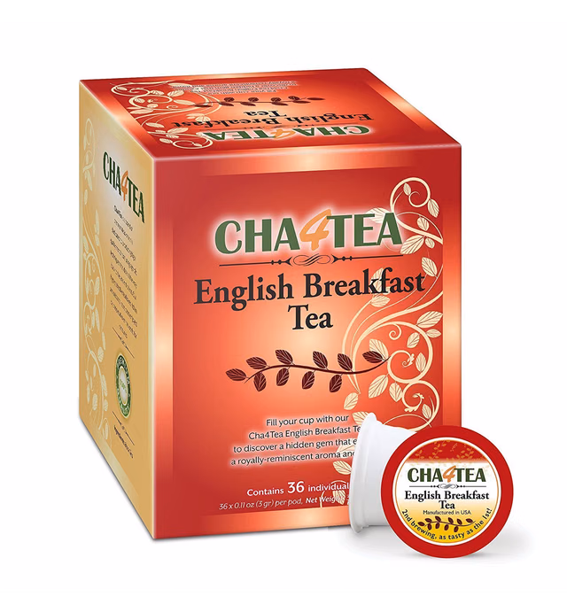 Cha4TEA 36-Count English Breakfast Tea for Keurig K-Cup