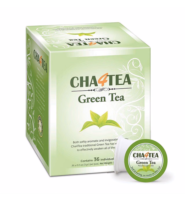 Cha4TEA 36-Count Green Tea Pods for Keurig K-Cup Brewers