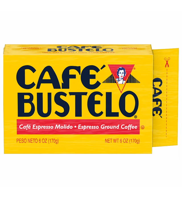 Café Bustelo Espresso Dark Roast Ground Coffee Brick, 6 Ounces (Pack of 12)