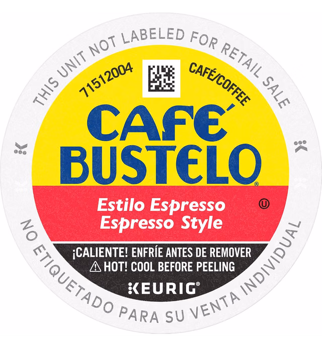 Café Bustelo Espresso Style Dark Roast Coffee, 96 Keurig K-Cup Pods