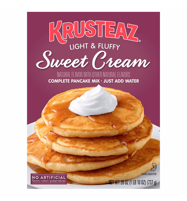 Krusteaz Sweet Cream Pancake and Waffle Mix, Light & Fluffy, 26 oz Boxes (Pack of 12)
