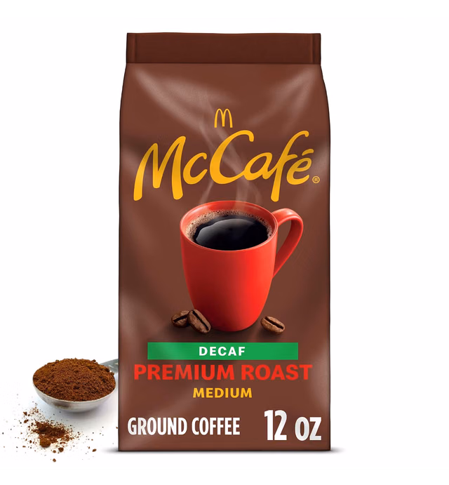 McCafe Medium Roast Ground Coffee, Premium Roast Decaf, 12 Oz