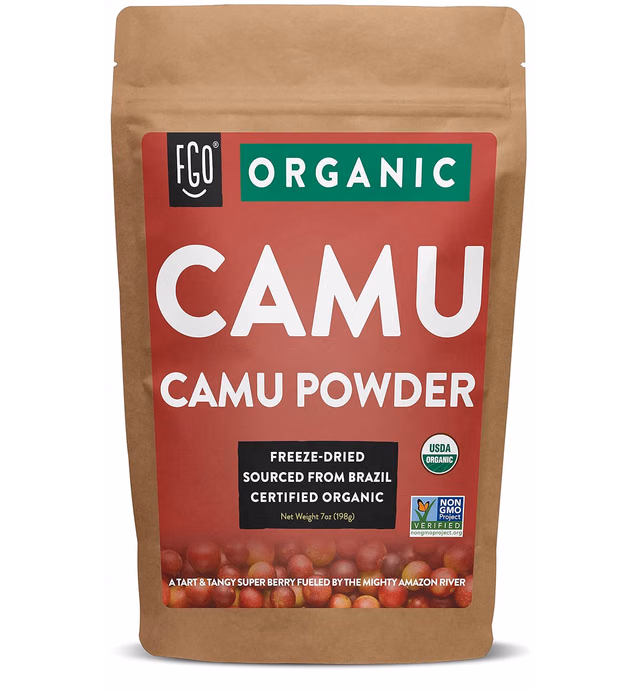 FGO Organic Freeze-Dried Camu Powder, 100% Raw From Brazil, 7oz (Pack of 1)