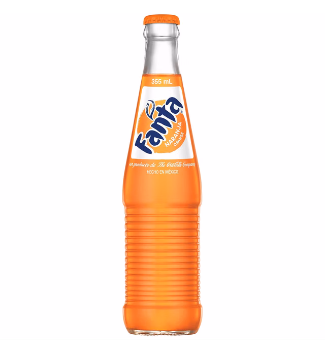 Mexican Fanta Orange Glass Bottle, 12 fl oz, 24 Pack