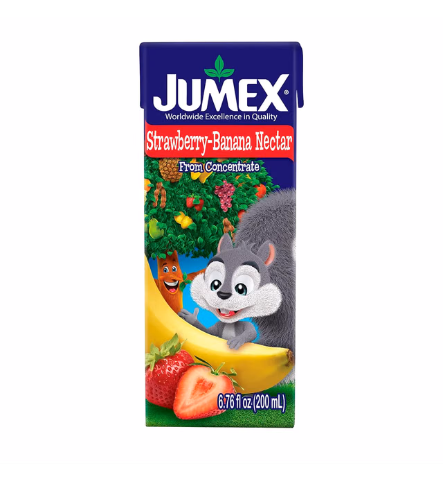 Jumex Strawberry-Banana Nectar, 6.76 Fl Oz Recyclable Box | Three-Pack (Pack of 8, 24 Total)