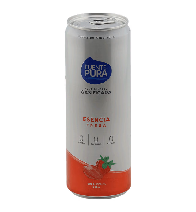 Fuente Pura Agua Gasificada Fresa