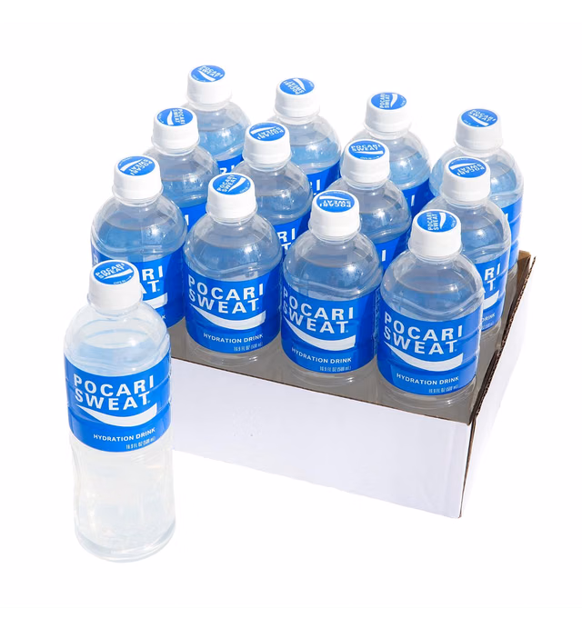 Pocari Sweat PET Bottles - The Water and Electrolytes that Your Body Needs, Japans Favorite Hydration Drink, Now in the USA, Clear, 500 ml, 12 Pack