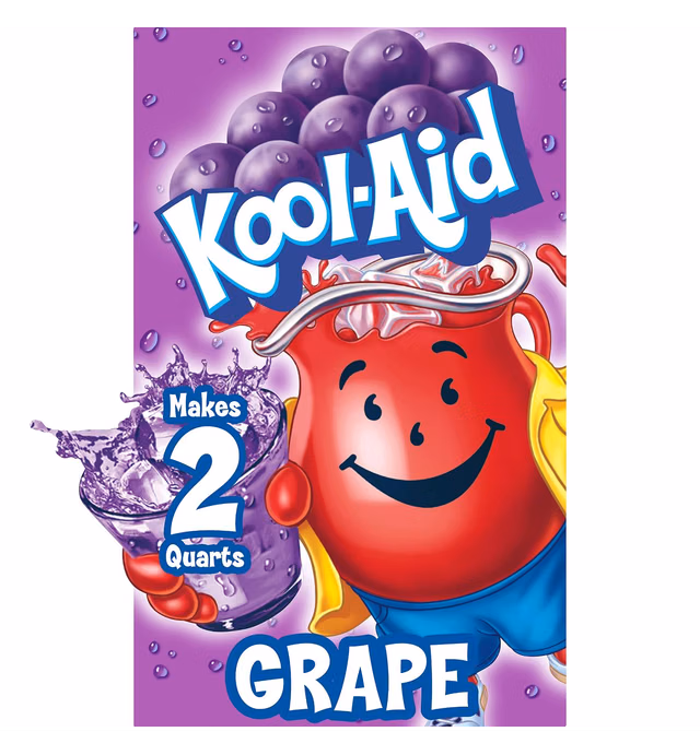 Kool-Aid Unsweetened Caffiene Free Grape Zero Calories Powdered Drink Mix 1 Count Pitcher Packet