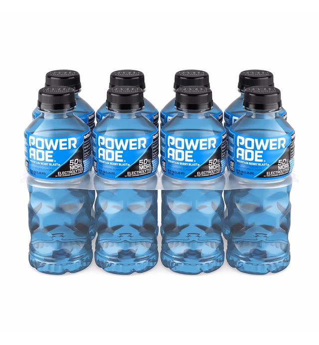 POWERADE, Electrolyte Enhanced Sports Drinks w/ vitamins, Mountain Berry Blast, 20 fl oz (pack of 8)