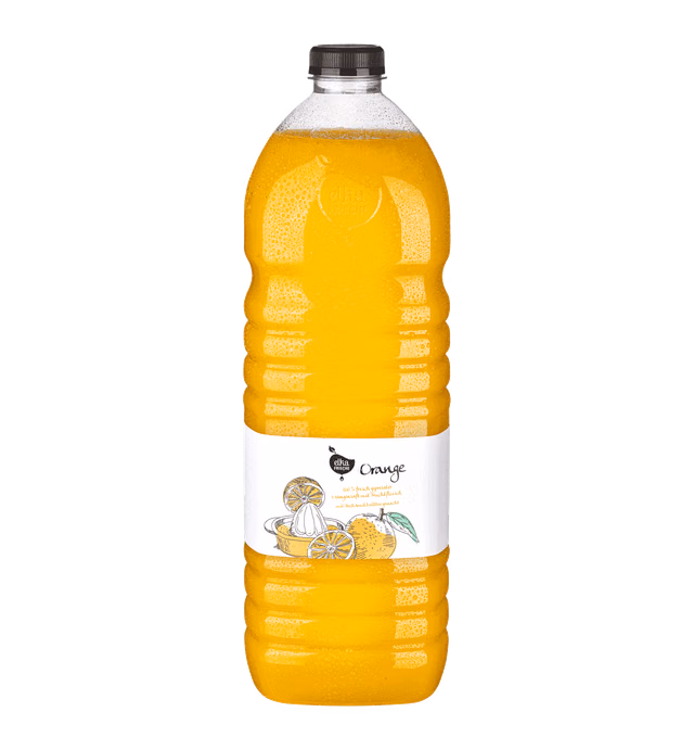100% frisch gepresster Orangensaft