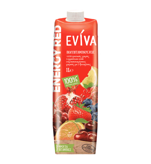 Eviva Χυμός Energy κόκκινο 100%