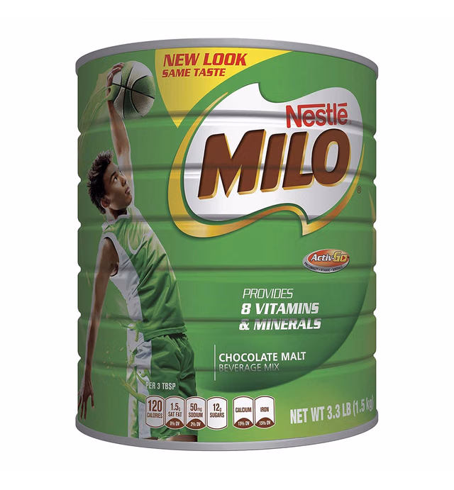 NESTLÉ MILO Chocolate Malt Beverage Mix, 3.3 Pound Can (1.5kg) | Fortified Powder Energy Drink