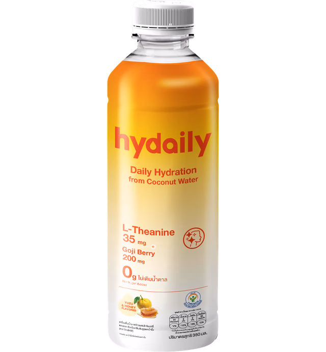 Hydaily - Coconut water with Goji berry and L-theanine, Yuzu and Honey flavoured