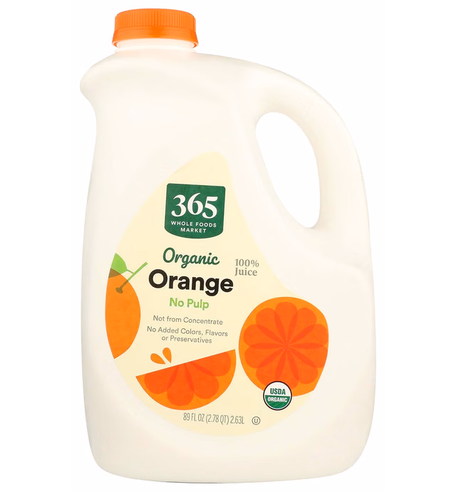 365 by Whole Foods Market Organic Orange Juice, 89 Fl Oz Bottle