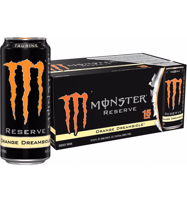 Monster Energy Reserve Orange Dreamsicle, Energy Drink, 16 Ounce (Pack of 15)