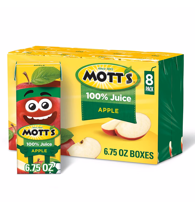 Mott's Apple Juice, 6.75 Fl Oz, 8 Pack