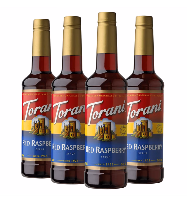 Torani Syrup, Red Raspberry, 25.4 Ounces (Pack of 4)