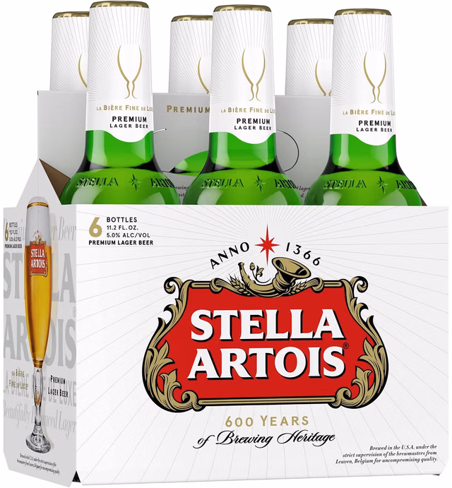 Stella Artois, 6pk, 11.2 Fl Oz Bottles, 5% ABV