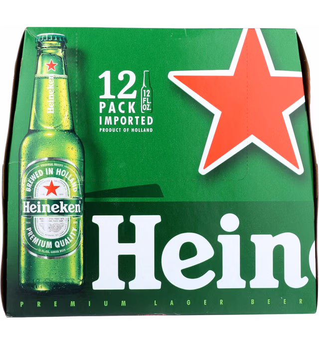 Heineken, 12 pk, 12 oz bottles, 5.4% ABV