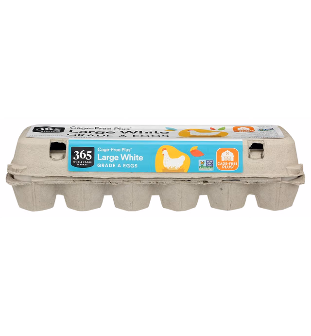 365 by Whole Foods Market, Eggs White Large Grade A, 12 Count