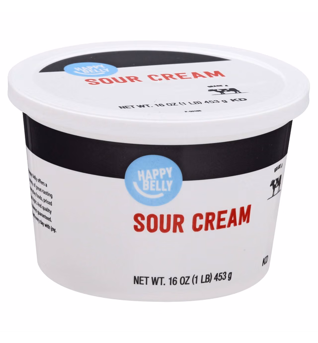 Amazon Brand - Happy Belly Sour Cream, Kosher, 16 Ounce