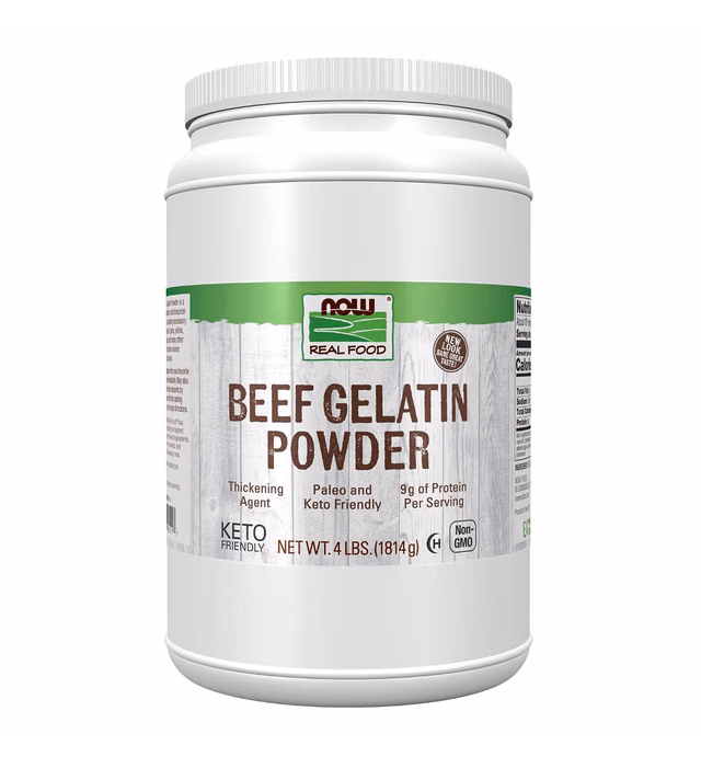 NOW Foods, Beef Gelatin Powder, Natural Thickening Agent, Source of Protein, 4-Pound