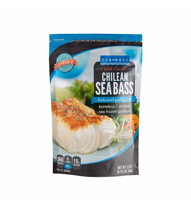 Seamazz Chilean Sea Bass, 12 Oz (Frozen)