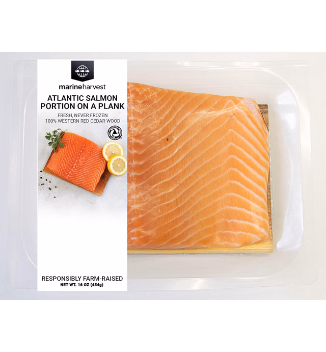 Marine Harvest Fresh Atlantic Salmon On Cedar Plank, 1 Lb